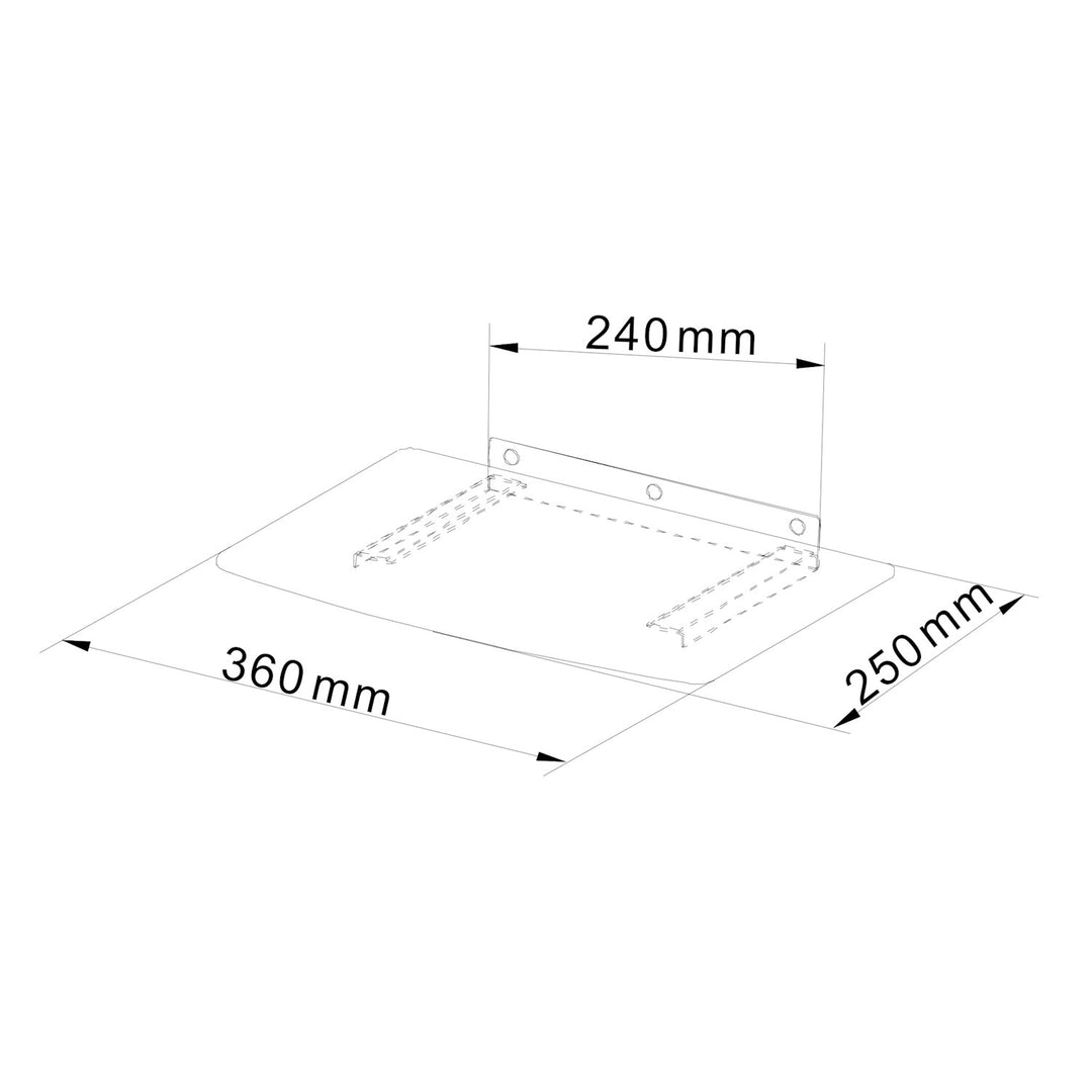 SKLENENÁ POLICA RTV DRŽIAK PRE DVD TUNER AV DEKODÉR KONZOLA