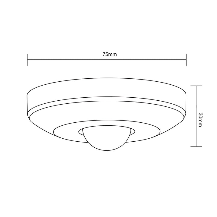 Stropní senzor PIR snímače pohybu Maclean Energy MCE231 max 100W (LED) dosah 6m