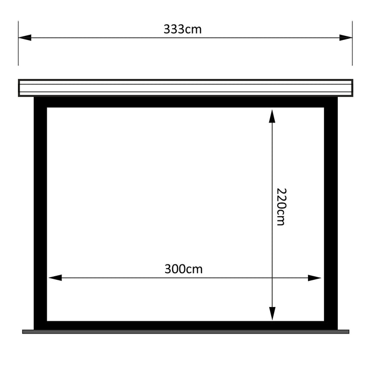 Elektrické projekčné plátno Maclean, napínané, PREMIUM, nástenné alebo stropné, 150", 4:3, MC-952