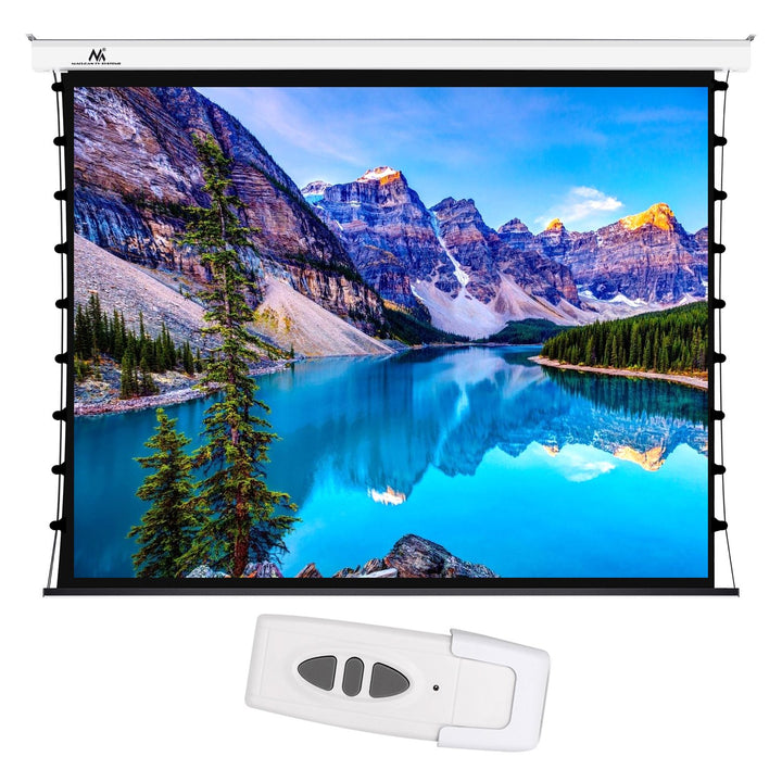 Elektrické projekčné plátno Maclean, napínané, PREMIUM, nástenné alebo stropné, 150", 4:3, MC-952