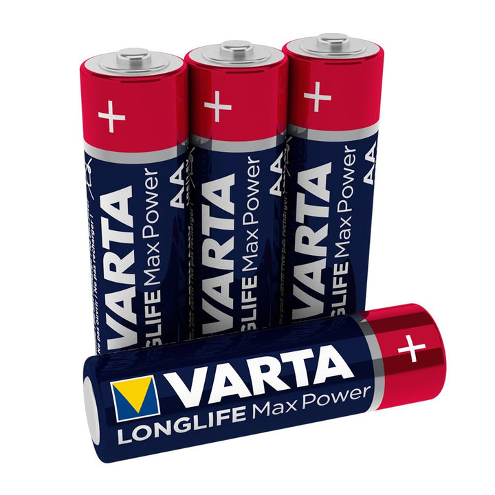 4x alkalické batérie Varta Longlife Max Power AA, vysoká kvalita