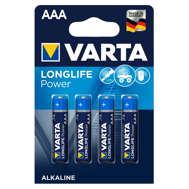 4x alkalické batérie Varta Longlife Power AAA R3 LR3