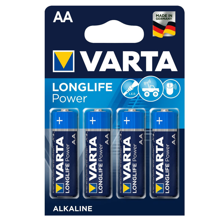 4x alkalické batérie Varta Longlife Power AA LR6 R6