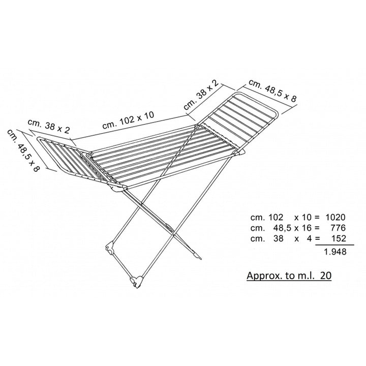 Sušička bielizne Vileda Aluminium 100 odolná voči hrdzi a nepriaznivým poveternostným podmienkam