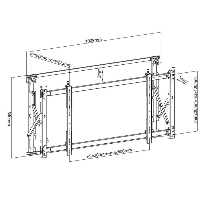 Nástenný video držiak pre 46"-52" 35kg max Digital Signage Maclean MC-845