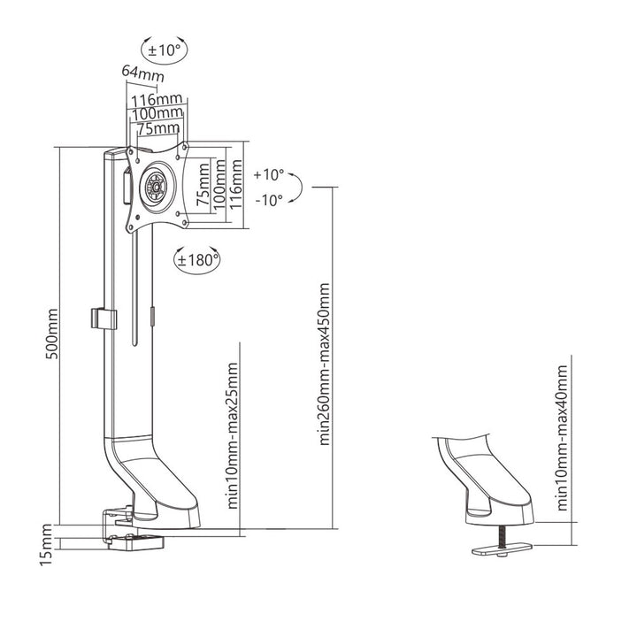 Držiak na monitor 17"-32" 8kg Maclean MC-853 je vhodný pre MC-848 a MC-849