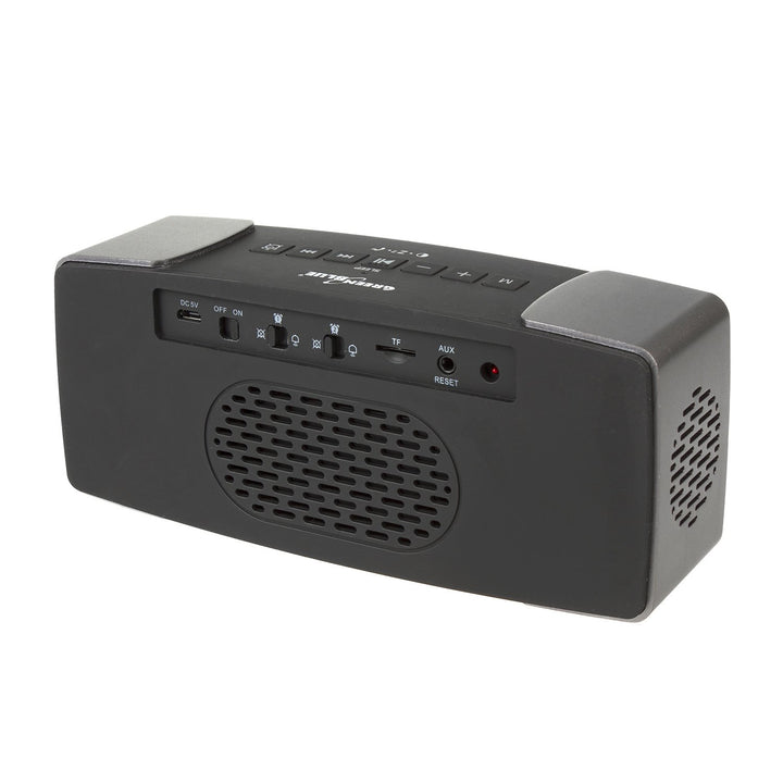 Rádiobudík Bluetooth 4.2, FM, aux-in, 6 W, teplota, budík, hodiny, batéria GreenBlue GB200 2200 mAh