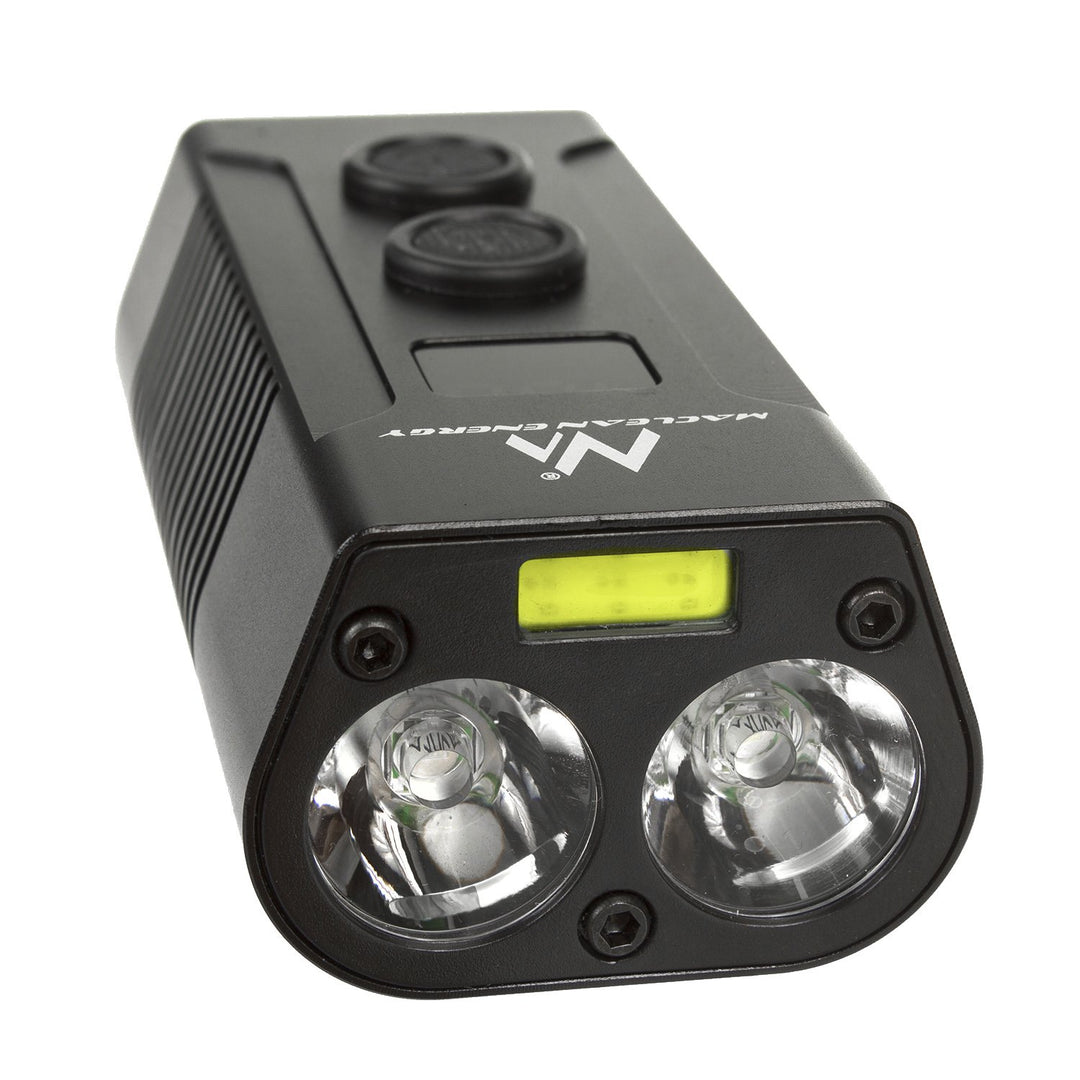 Svietidlo na bicykel XML+COB LED 750 lumenov LED Maclean Energy + powerbank set MCE308 výkonný