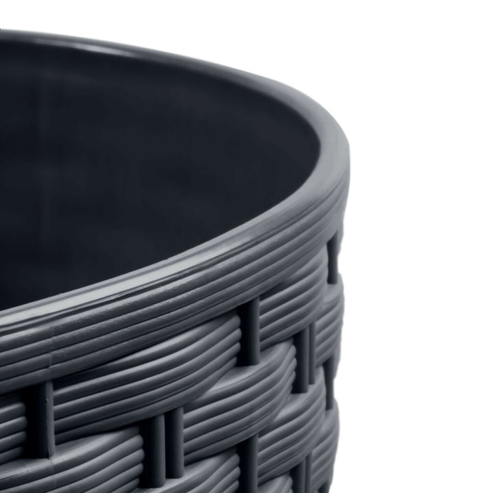 Kvetináč s vložkou Prosperplast Rato Round DRTUS400L-S433 - antracit