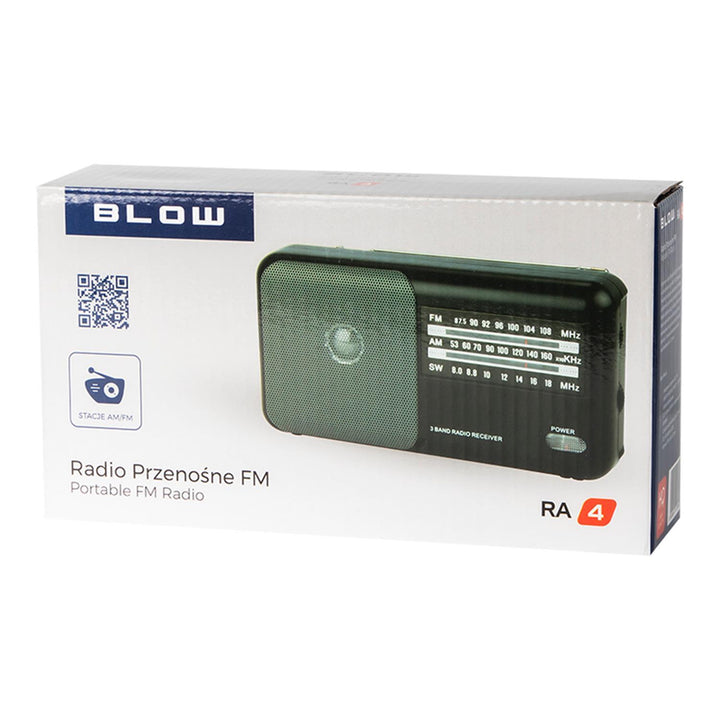 Mobilné analógové rádio AM/FM RA4 Blow 2x R20 batérie