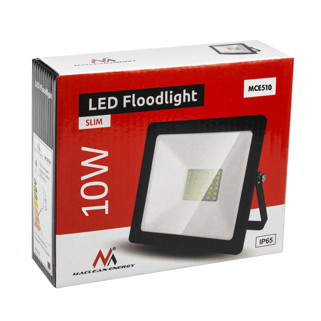 Naświetlacz LED slim 10W, 800lm teplá biela (3000K) Maclean Energy MCE510 WW, IP65, PREMIUM