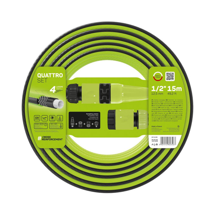 Záhradná súprava 15 m 1/2" hadice Cellfast Quattro + zavlažovač a príslušenstvo