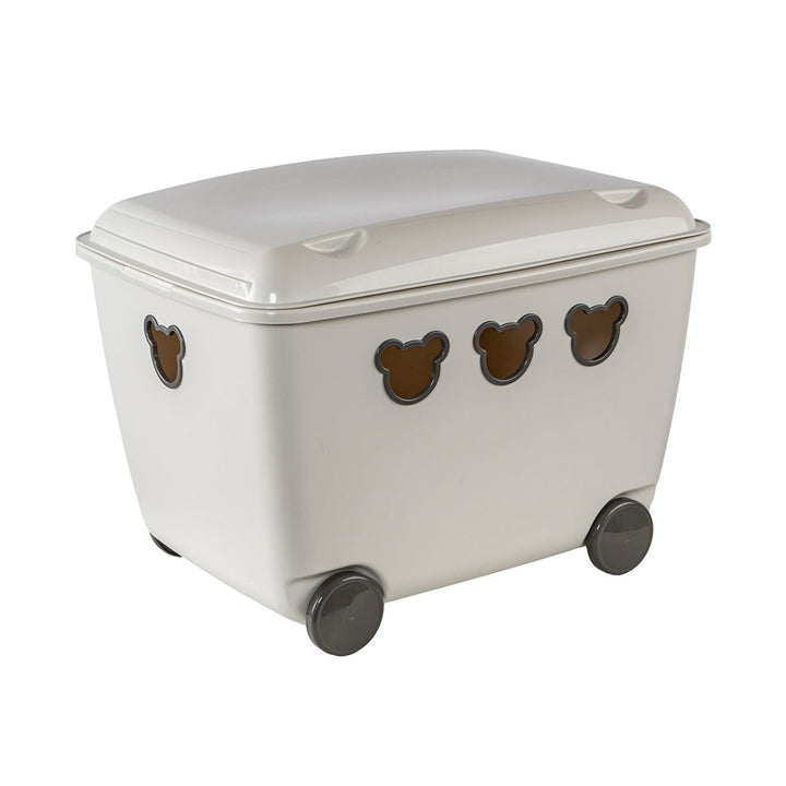 Veľký úložný box kontajner na hračky kolesá 55L Teddy Bear Doll Detská izba