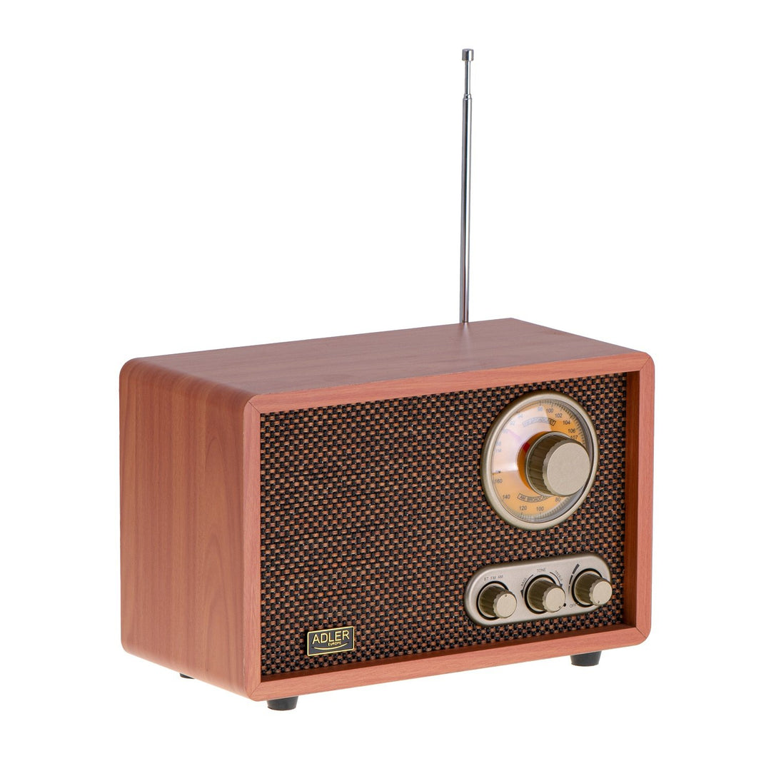 Retro FM AM rádio s Bluetooth Adler AD 1171 s drevenou skrinkou