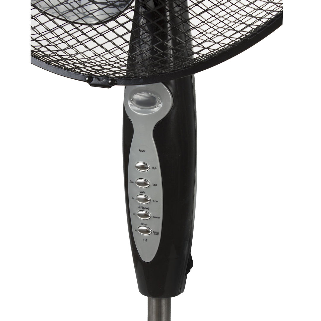 GreenBlue 40W podlahový ventilátor s 3 úrovňami výkonu 1,25 m vysoký 1,5 m kábel s diaľkovým ovládaním a časovačom do 7,5 h GB580