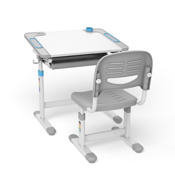 Ergonomický detský stôl s manuálnym nastavením výšky a stoličkou Ergo Office, modrý, max. 75 kg, ER-418