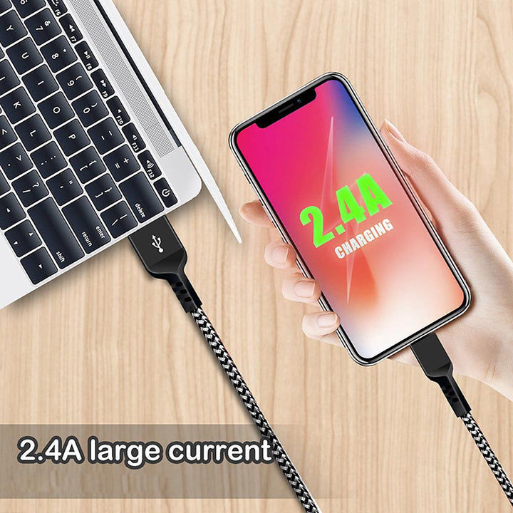 Kábel USB C podporujúci rýchle nabíjanie 2,4A Maclean Energy MCE471 čierny dĺžka 1m 5V/2,4A - prenos dát