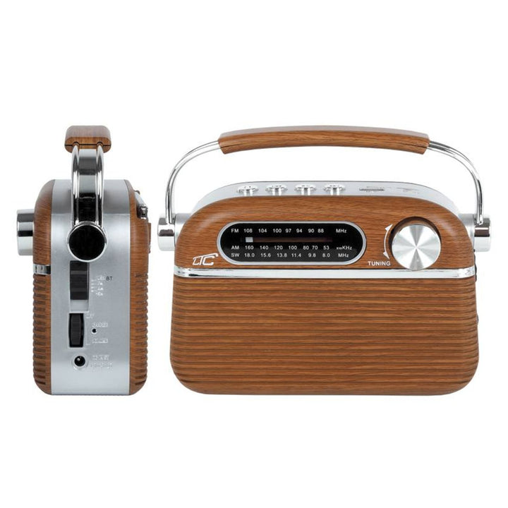 RETRO PRENOSNÉ RÁDIO LTC NIDA BLUETOOTH, AM/FM/MP3/USB/SD ZABUDOVANÁ DOBÍJACIA BATÉRIA 1200 MAH