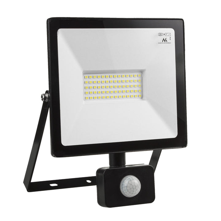 LED reflektor so senzorom pohybu Maclean, tenký 50 W, 4000 lm, studená biela (6000 K), IP44, MCE650 CW PIR