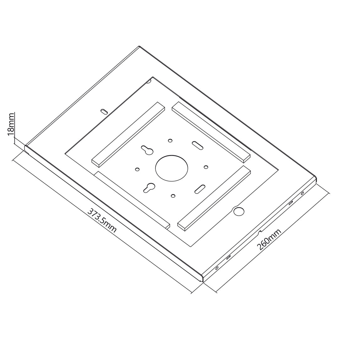 Maclean MC-907W Nástenný držiak na tablet Ochrana proti krádeži 12,9" iPad Pro VESA 75 x 75