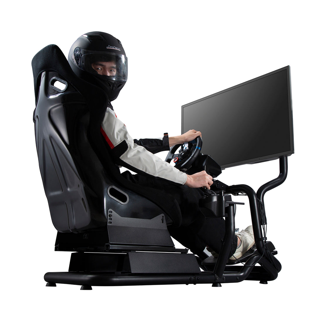 Pretekársky simulátor Kokpit 3 v 1 Sedadlo do 130 kg Držiak radiacej páky Stojan na riadidlá Držiak TV do 50" Max. Vesa 400x200 ...