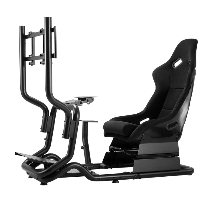 Pretekársky simulátor Kokpit 3 v 1 Sedadlo do 130 kg Držiak radiacej páky Stojan na riadidlá Držiak TV do 50" Max. Vesa 400x200 ...