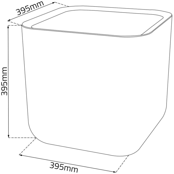 Kvetináč Keter odolný voči poškodeniu a škodlivým atmosférickým vplyvom Cube Wood Planter L antracit