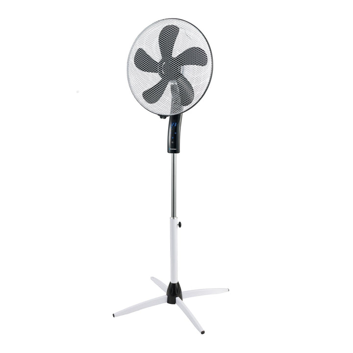 Stojací ventilátor Blaupunkt ASF701 55kw o průměru 40 cm, 3 úrovně rychlosti, časovač, dálkové ovládání