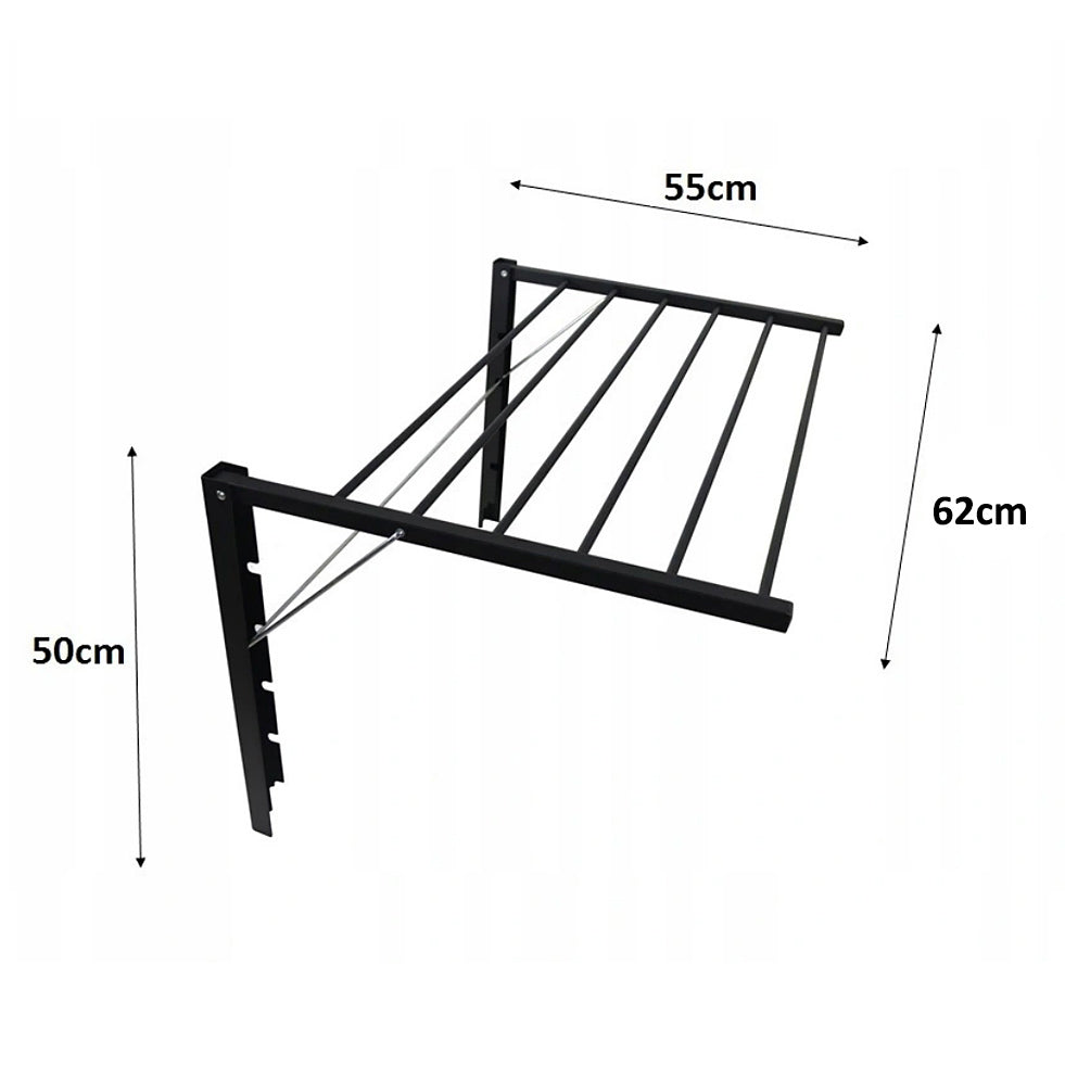 Majka Nástenný sušiak na bielizeň (60 cm, strieborný)