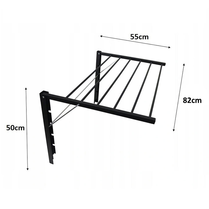 Majka Nástenný sušiak na bielizeň (80 cm, strieborný)