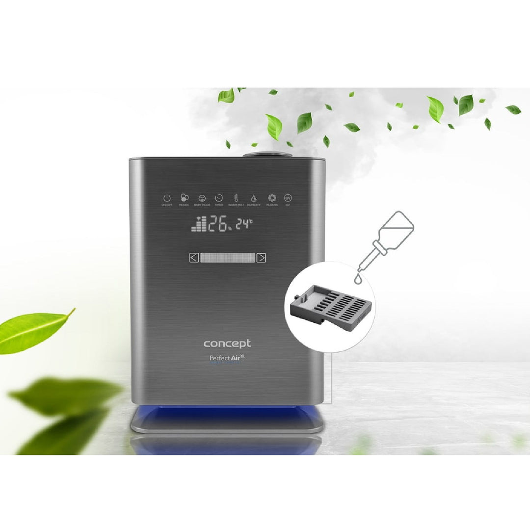 CONCEPT ZV2021 Zvlhčovač vzduchu Perfect Air Wifi Remote Aromatherapy Timer UV UVC LED Display