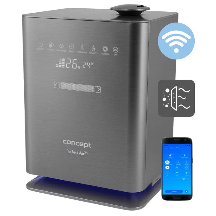 CONCEPT ZV2021 Zvlhčovač vzduchu Perfect Air Wifi Remote Aromatherapy Timer UV UVC LED Display