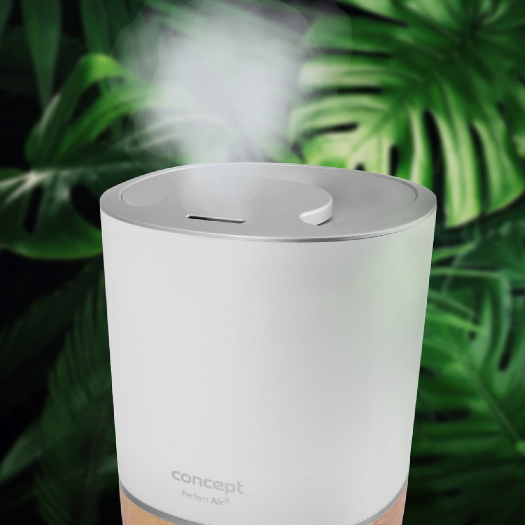 Zvlhčovač vzduchu Perfect Air Aromatherapy Diffuser 4 litre 3 úrovne intenzity pary Vhodný pre miestnosti do 30 m2 (biely)