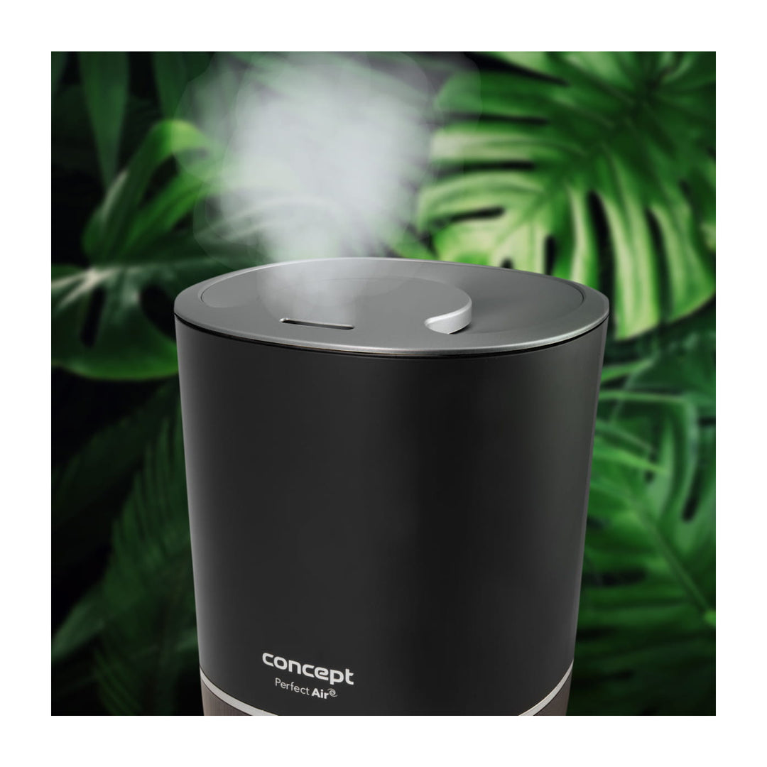 Zvlhčovač vzduchu Perfect Air Aromatherapy Diffuser 4 litre 3 úrovne intenzity pary Vhodný pre miestnosti do 30 m2 (čierny)