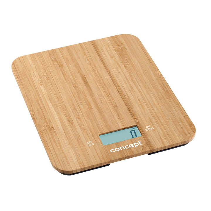 Concept VK5713 Digitálna kuchynská váha - bambus - 15 kg Časovač hodín Bambusový dizajn max. 15 kg s háčikom na zavesenie