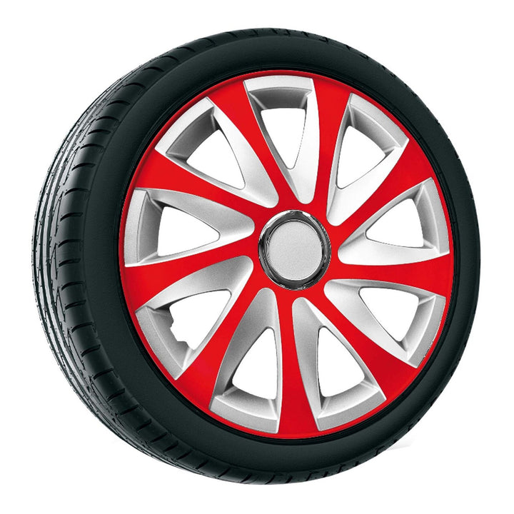 14'' náboje NRM EXTRA DRIFT RED SILVER, 4 kusy