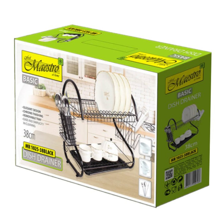 Stojan na sušenie riadu Maestro MR-1025-53-BLACK dvojúrovňový 53 cm široký
