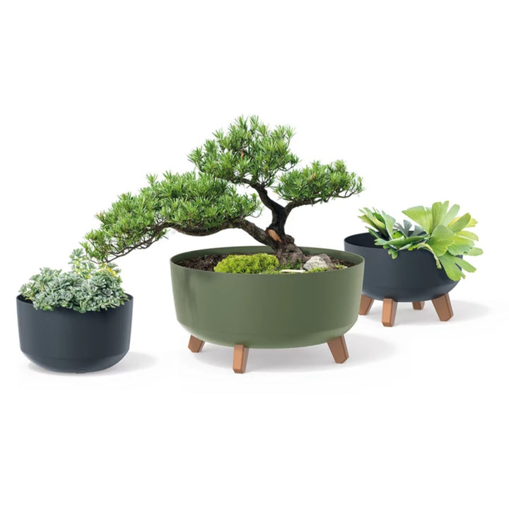 Prosperplast Gracia Nízky kvetináč DGRL400L-S433 antracit