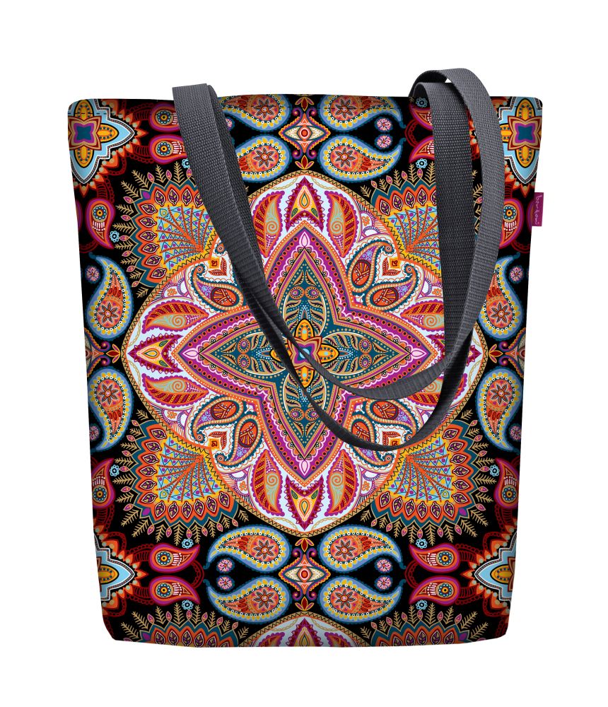 Sunny taška cez rameno so zipsom dámska shopper 36x40 cm (vhodná do formátu A4) tote bag látková taška s motívom polky