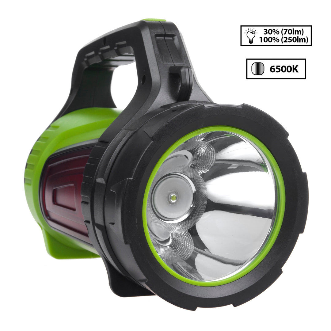 LED baterka 3v1 Maclean, funkcia powerbanky, 3 režimy svietenia, 5W XM-L-T6, studená biela 6500K, 3,7V 3x18650, 4500mAh, MCE345