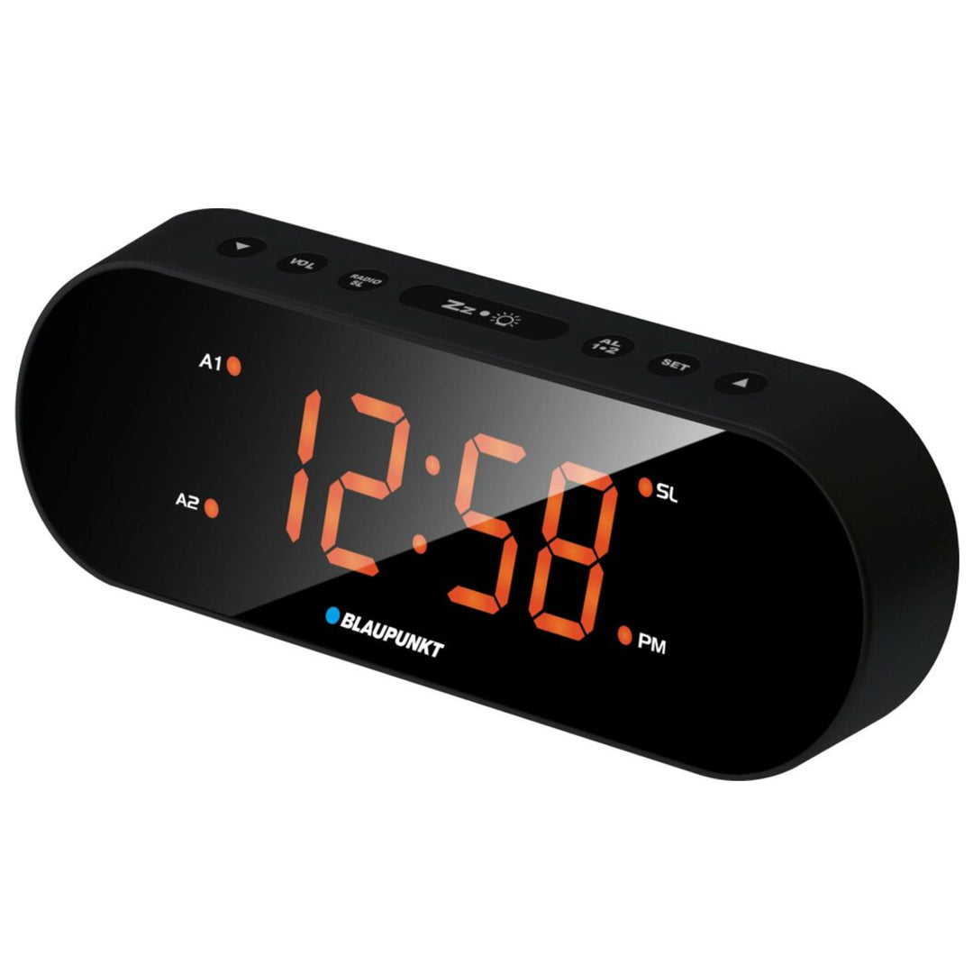 FM PLL rádio s 10 predvoľbami staníc 1,85" LED displej Funkcia dvojitého budíka a odloženia