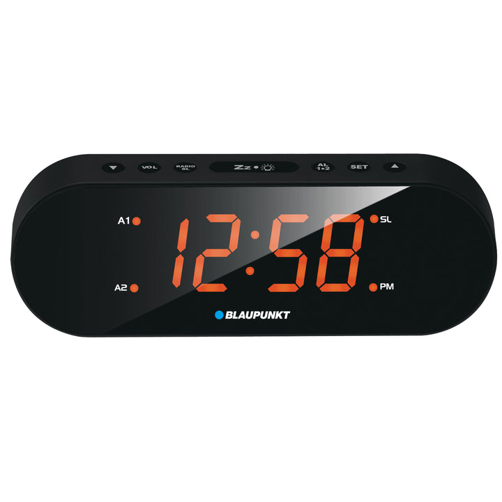 FM PLL rádio s 10 predvoľbami staníc 1,85" LED displej Funkcia dvojitého budíka a odloženia