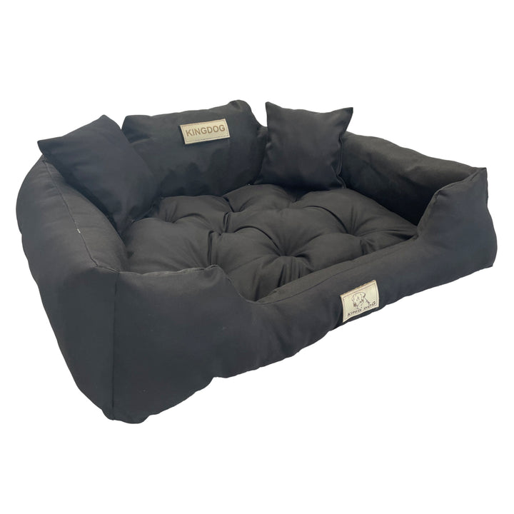 Veľký pelech pre psov a mačky 75 x 65 Black- Kingdog veľkosť M