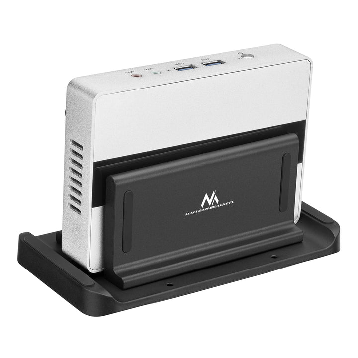 Maclean Thin Client / Mini PC Terminal Holder, čierny, vhodný pre držiaky VESA, voľne stojaci, MC-454