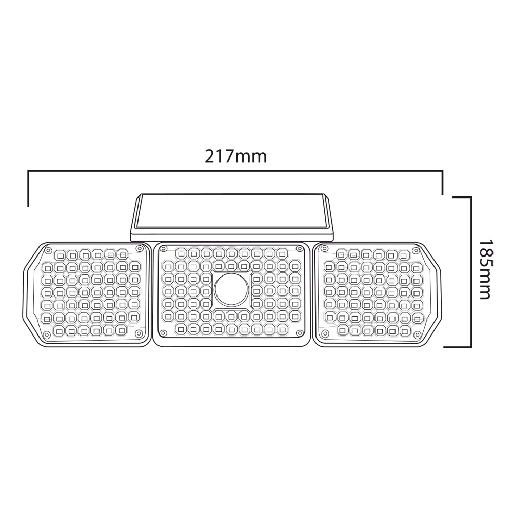 Solárna LED lampa so senzorom pohybu Maclean IP65, 4W, 320lm, 4000K, Li-ion 1200 mAh, 3 prevádzkové režimy MCE615