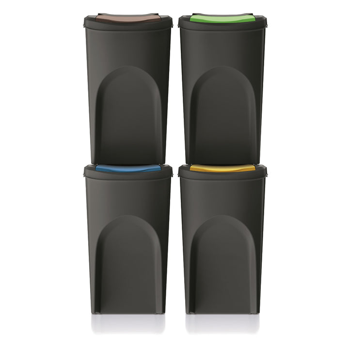 Keden SORTI BOX odpadkový kôš 4x35l - čierny recyklácia