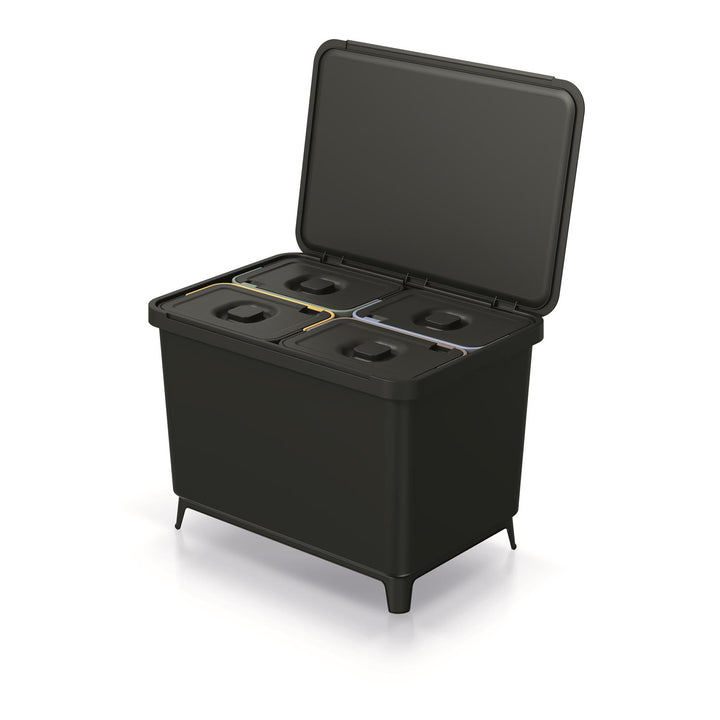 Keden SYSTEMA odpadkový kôš 4x10 litrov - čierny recyklačný