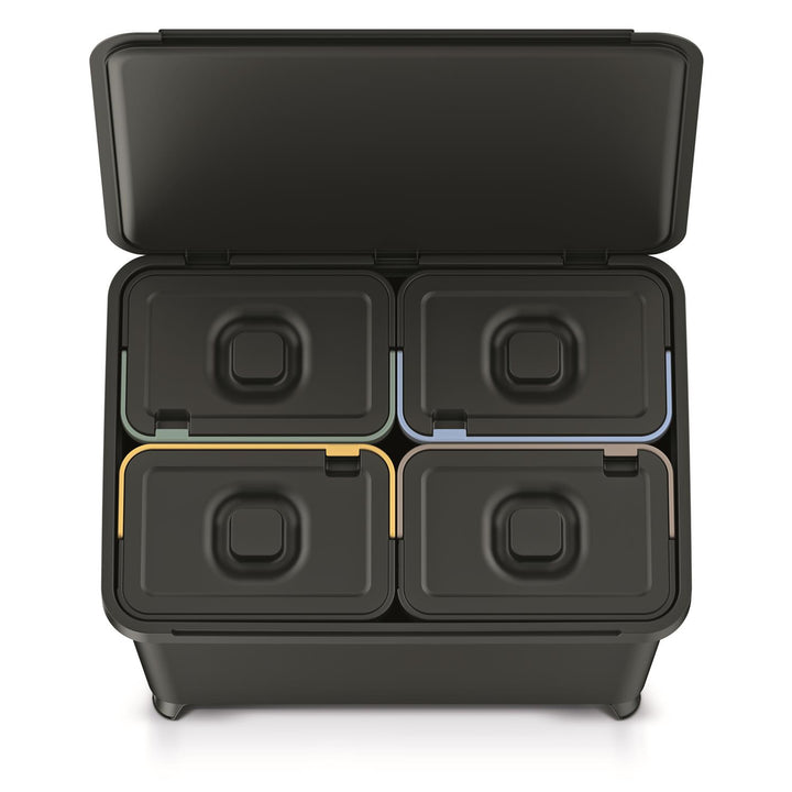 Keden SYSTEMA odpadkový kôš 4x10 litrov - čierny recyklačný