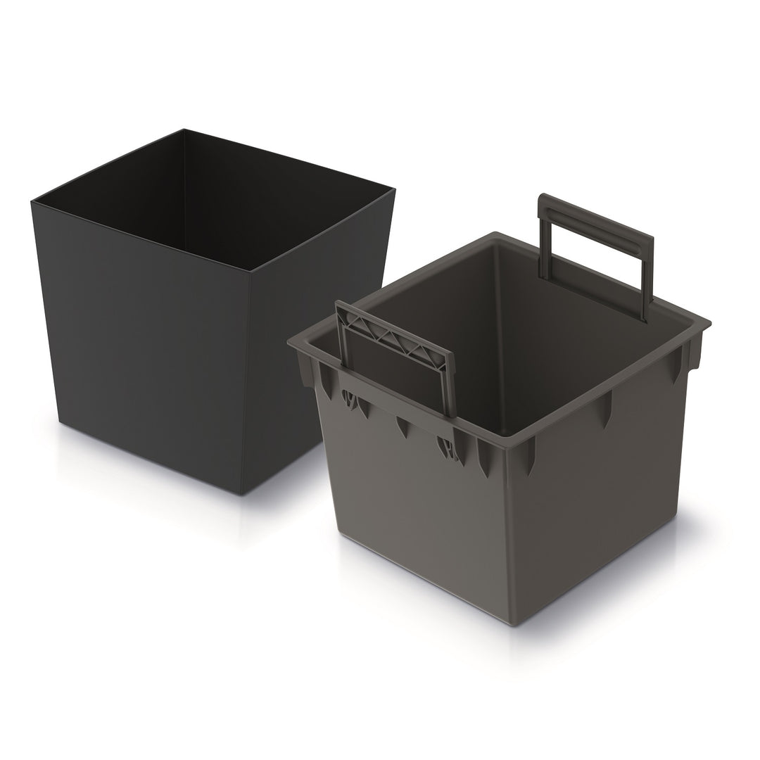 Prosperplast Kvetináč 2v1 s vnútorným kvetináčom Kvetináč na bylinky Plastový štvorcový 24 cm x 24 cm x 23,5 cm