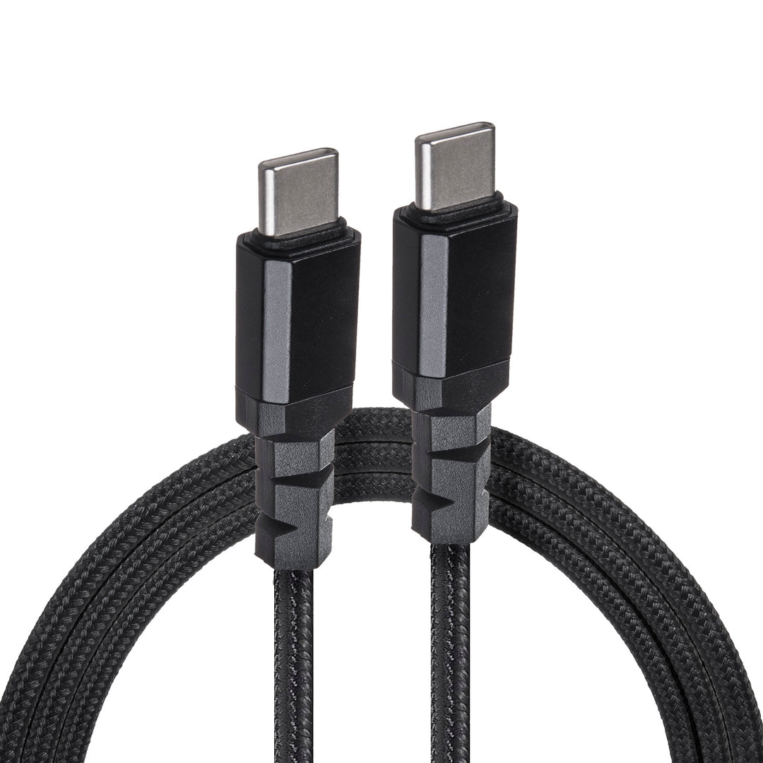 Kábel 2 x USB-C 15W Maclean, podpora QC 3.0, prenos dát, 3A, , čierny, dĺžka 1 m, MCE493